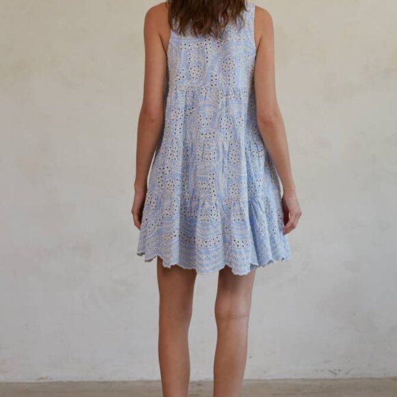 NWT By Together Fae Babydoll Eyelet Dress Pockets Size Small - Picture 5 of 5